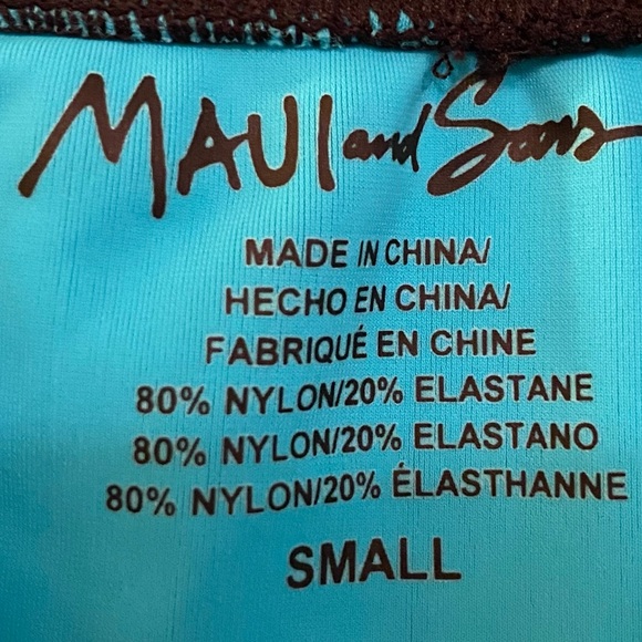 Maui and Sons Size: Small Unisex UPF 50+ Blue Short Sleeve Rash Guard Swim Top - Picture 4 of 9